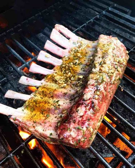 super-easy-grilled-garlic-and-herb-marinated-lamb-rack image