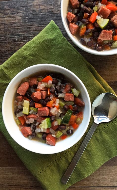 black-bean-and-andouille-sausage-soup-healthier image