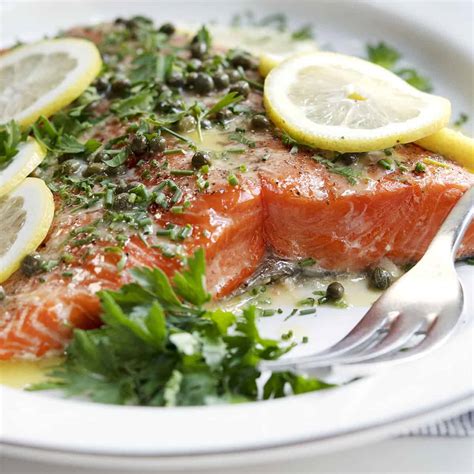 slow-roasted-salmon-with-lemony-butter-caper-sauce image
