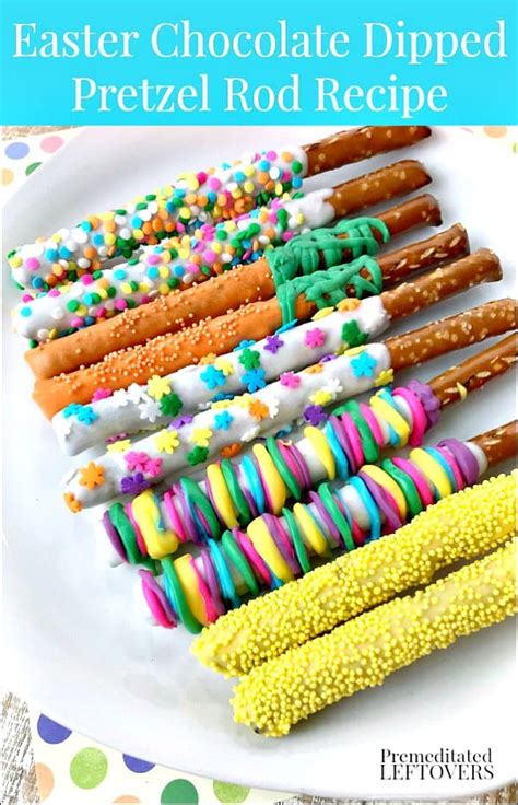 easter-white-chocolate-dipped-pretzel-rods image