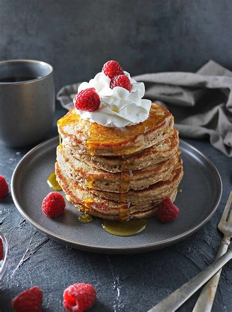 easy-oatmeal-pancakes-gluten-free-recipe-savory-spin image