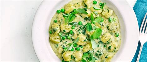 gnocchi-with-peas-spinach-and-pesto image