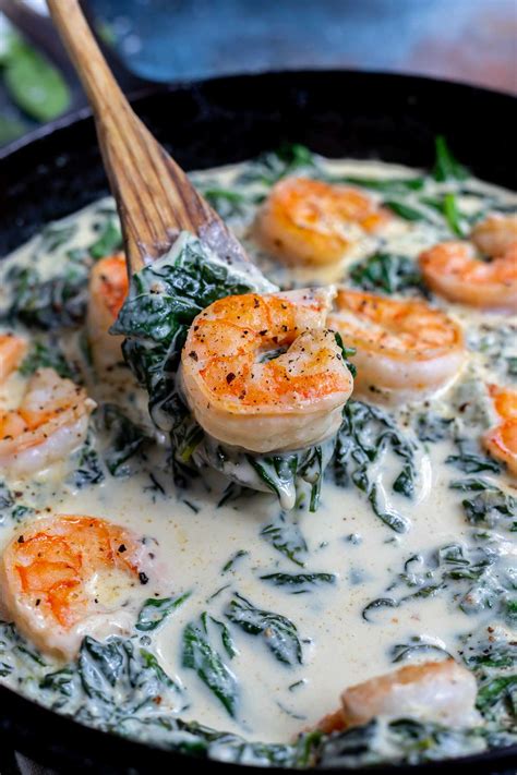 shrimp-and-spinach-cream-sauce-wonkywonderful image