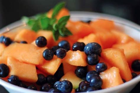 clean-eating-breakfast-bluebeery-cantaloupe-bowl image