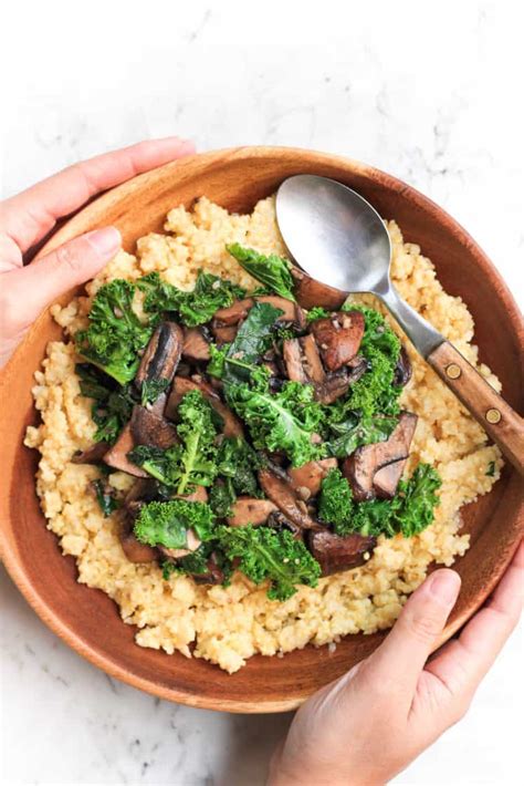 warm-millet-bowl-with-mushrooms-and-kale-dish-by-dish image