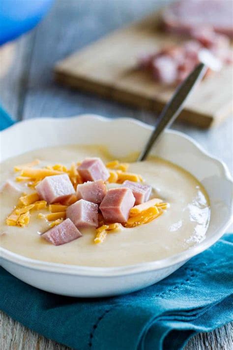 cauliflower-soup-with-ham-and-cheese-taste-and-tell image