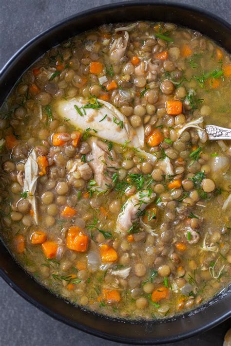 easy-chicken-lentil-soup-recipe-momsdish image