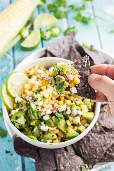 mexican-corn-dip-with-avocado-the-endless-meal image