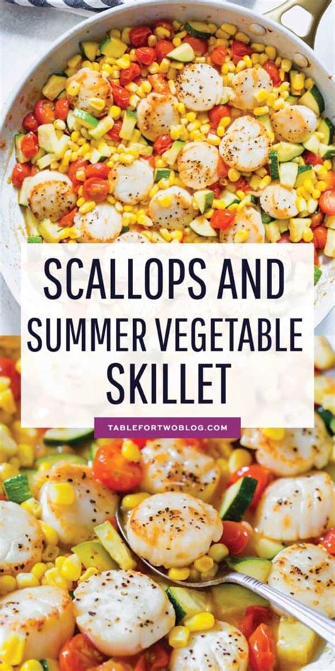 scallops-and-summer-vegetable-skillet-easy-pan-seared image