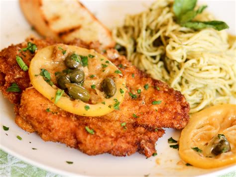 chicken-piccata-pan-fried-breaded-chicken-cutlets image