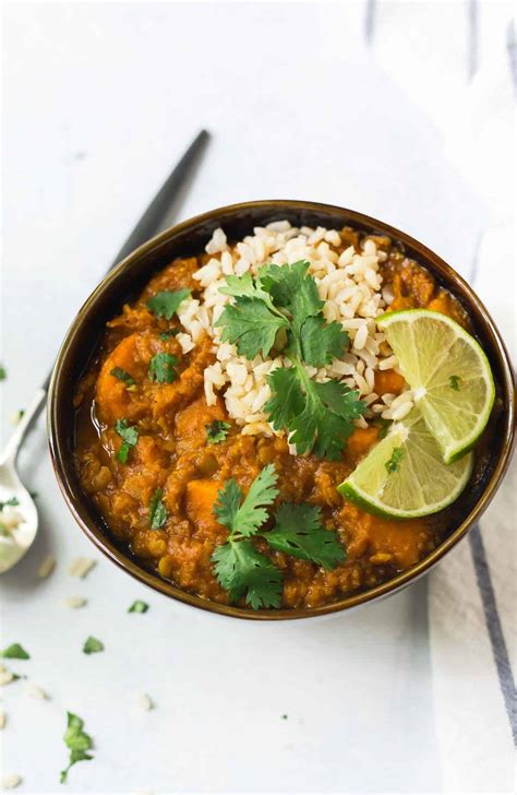 red-lentil-curry-with-sweet-potatoes-slow-cooker image