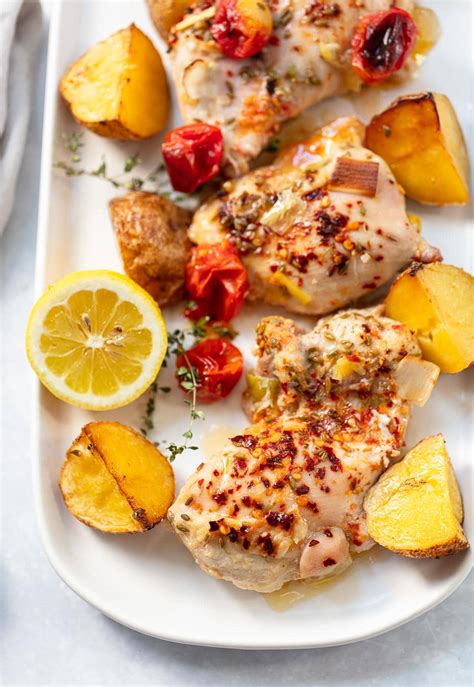 greek-lemon-chicken-and-potatoes-familystyle-food image
