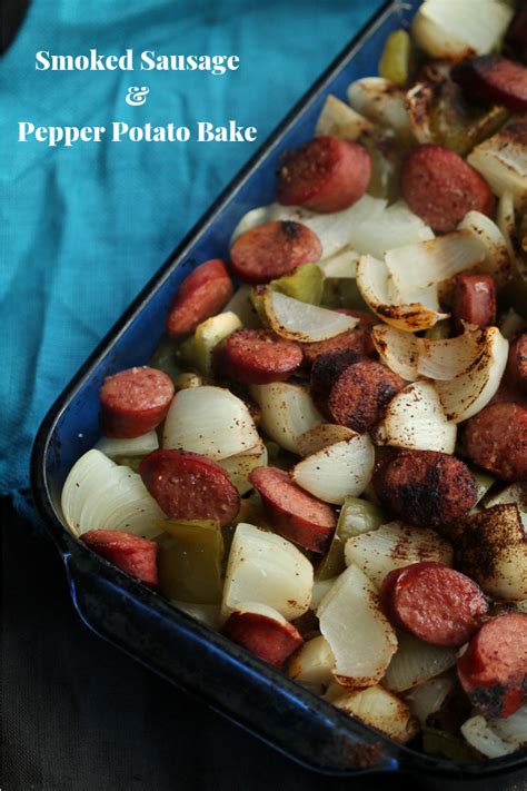 smoked-sausage-and-pepper-potato-bake image