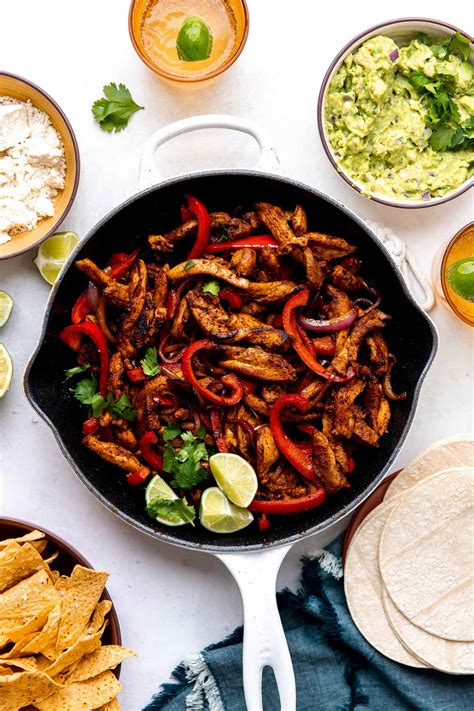 chile-lime-skillet-chicken-fajitas-seriously-quick image