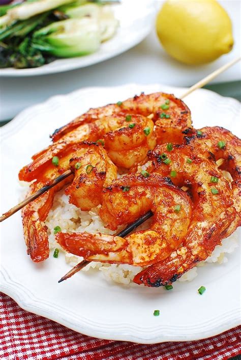 spicy-grilled-shrimp-skewers-gochujang-saewu-gui image