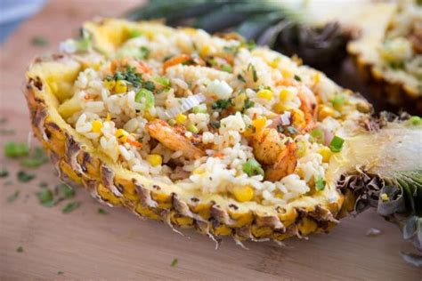 pineapple-shrimp-luau-for-a-tropical-island-dinner-at-home image