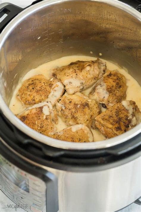 creamy-garlic-instant-pot-chicken-thighs-pressure-cooker image