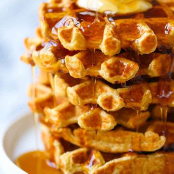 healthy-protein-waffles-damn-delicious image