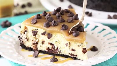 salted-caramel-chocolate-chip-cheesecakes image