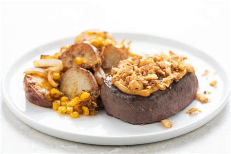 crispy-onion-crusted-grilled-steak-with-cheddar image