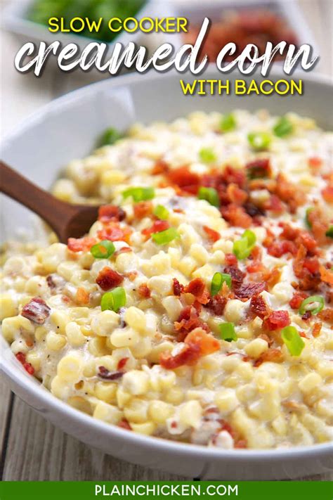 slow-cooker-creamed-corn-with-bacon-plain-chicken image