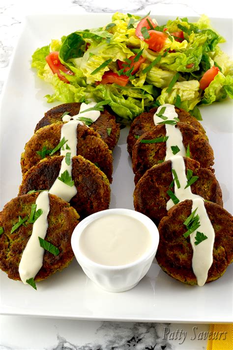 easy-pan-fried-falafel-recipe-patty-saveurs image