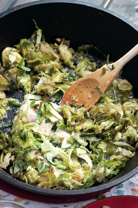 herby-30-minute-chicken-and-brussels-sprouts-bake image