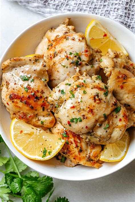 garlic-lemon-chicken-thighs-recipe-eatwell101 image