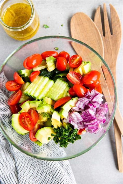 the-best-cucumber-tomato-avocado-salad image