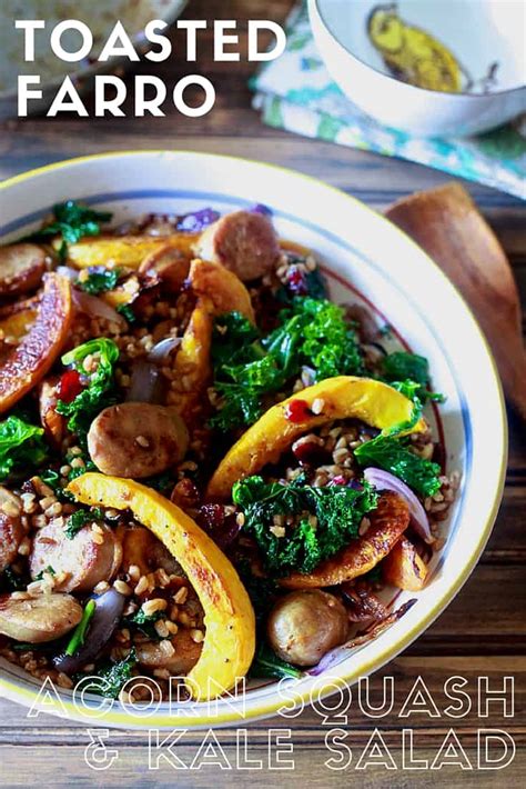 toasted-farro-with-acorn-squash-kale-and-chicken image
