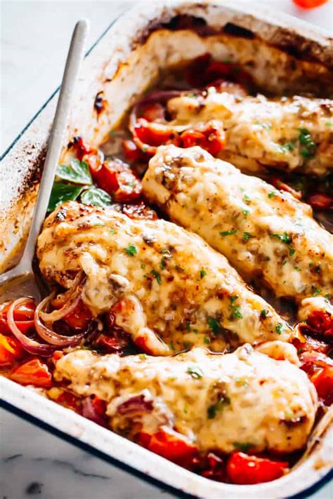 juicy-caprese-baked-chicken-easy-baked-chicken image