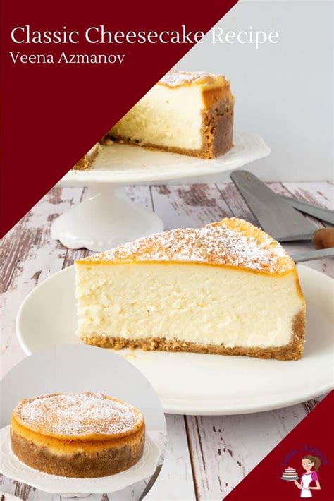 rich-creamy-cheesecake-recipe-classic-baked-veena image