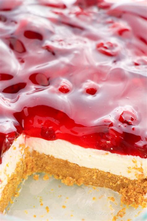 no-bake-cherry-cheesecake-the-soccer-mom-blog image
