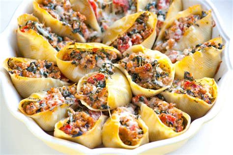 sausage-stuffed-shells-with-spinach-inspired-taste image
