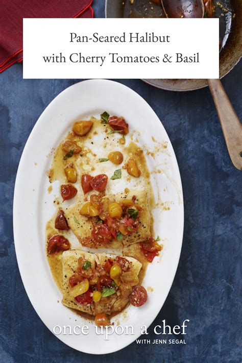 pan-seared-halibut-with-cherry-tomatoes-basil image
