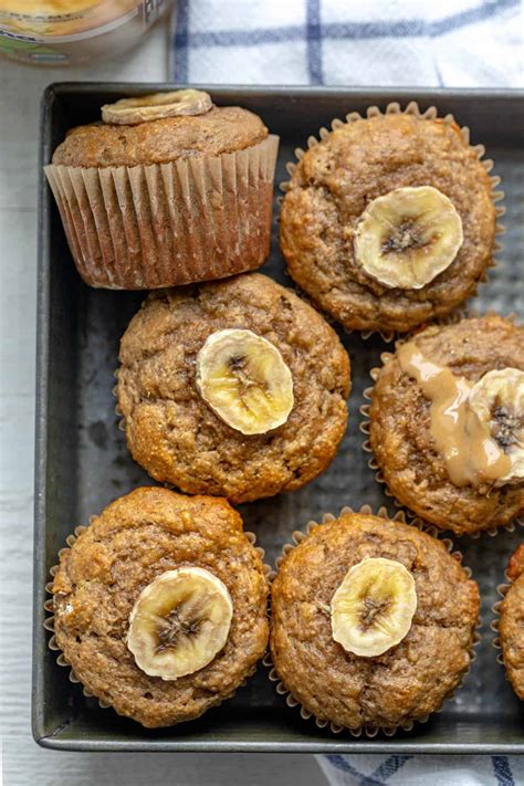 peanut-butter-banana-muffins-feelgoodfoodie image