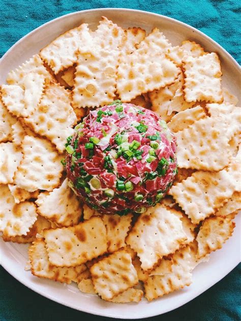 the-best-dried-beef-cheese-ball-recipe-grilled-cheese-social image