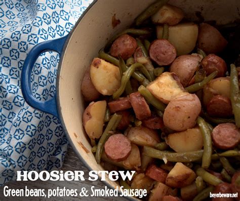 hoosier-stew-green-beans-potatoes-and-smoked-sausage image