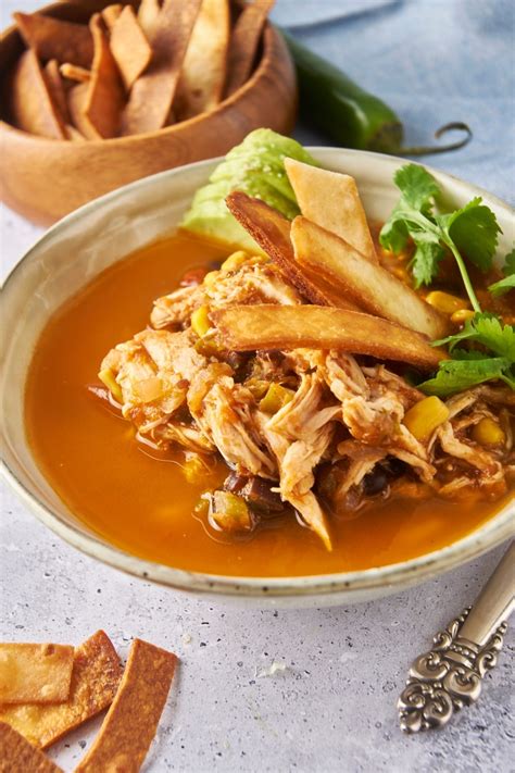 the-best-chicken-tortilla-soup-recipe-easy image