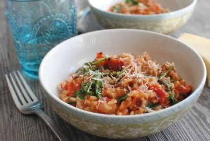 tomato-sausage-and-spinach-risotto-tasty-kitchen image
