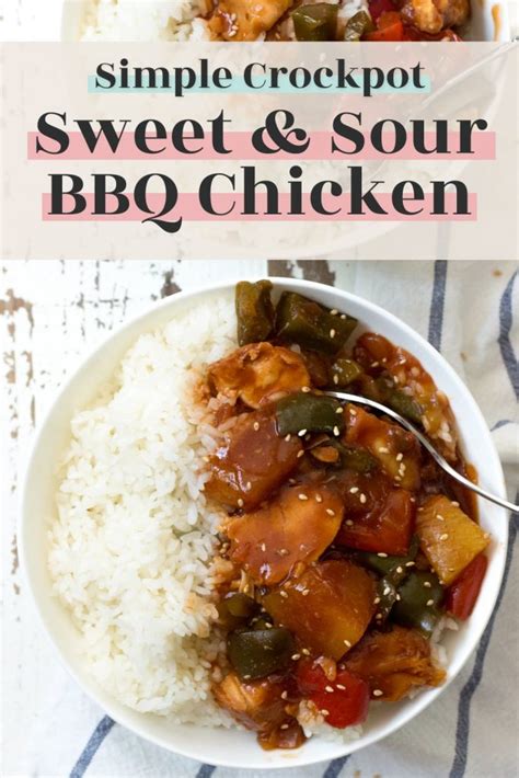 simple-crockpot-sweet-and-sour-bbq-chicken-the image