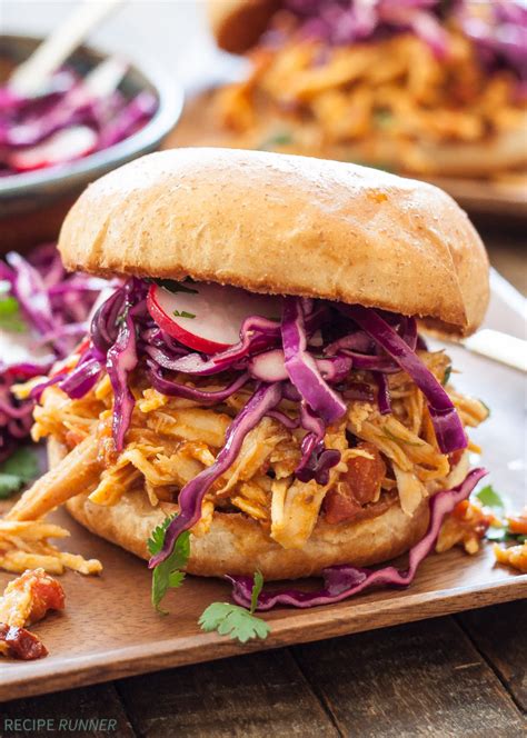 slow-cooker-chipotle-bbq-chicken-sandwiches image