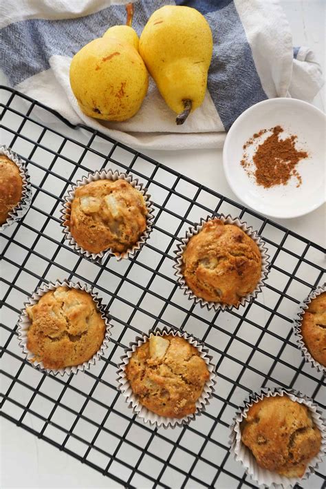 easy-brown-sugar-pear-muffins-efficient-delicious image