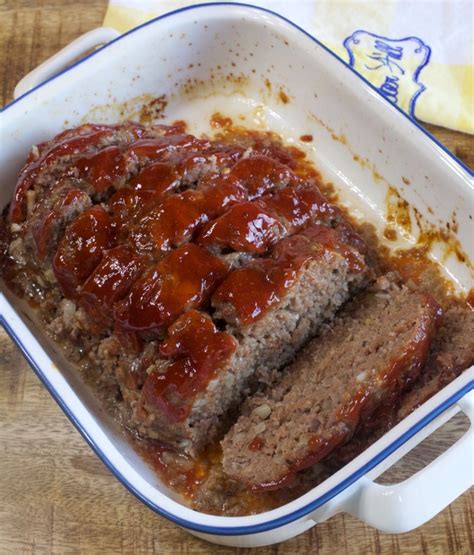 perfect-homestyle-meatloaf-with-brown-sugar-glaze image