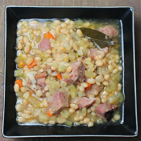 easy-crockpot-beans-with-ham-palatable-pastime image