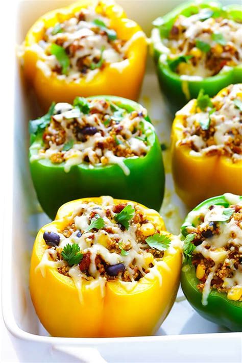 5-ingredient-mexican-quinoa-stuffed-peppers-gimme image
