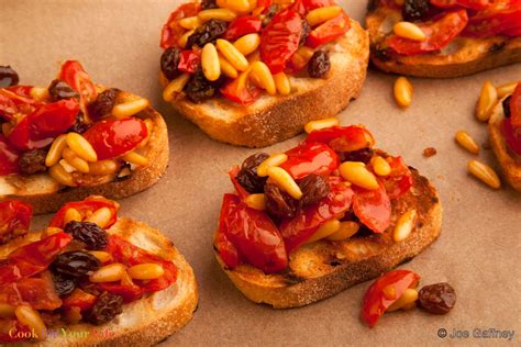 tomato-raisin-pine-nut-bruschetta-cook-for-your-life image