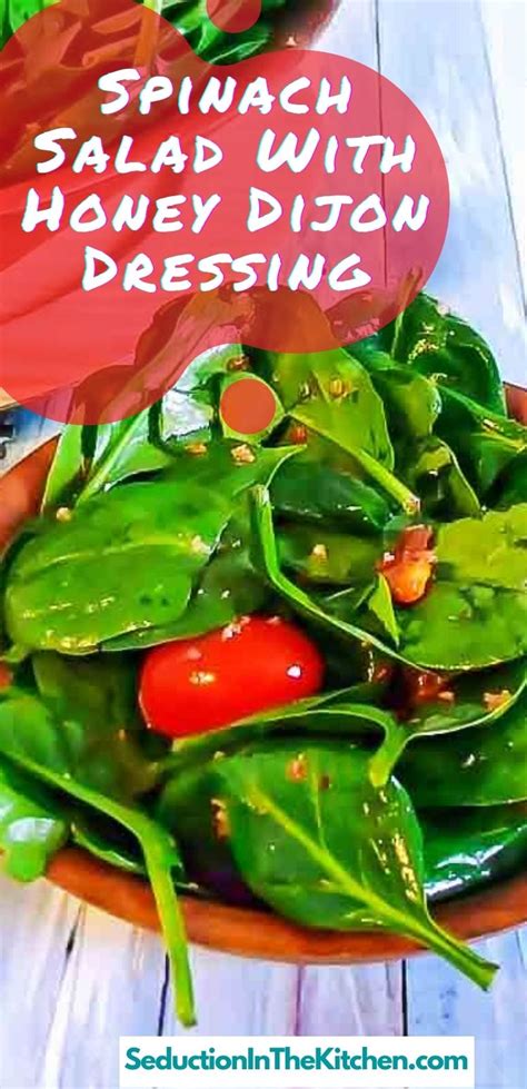 spinach-salad-with-honey-dijon-dressing-quick-salad image