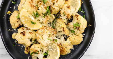 lemon-garlic-roasted-cauliflower-slender-kitchen image