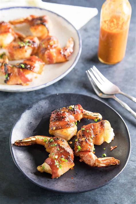habanero-honey-glazed-bacon-wrapped-shrimp image